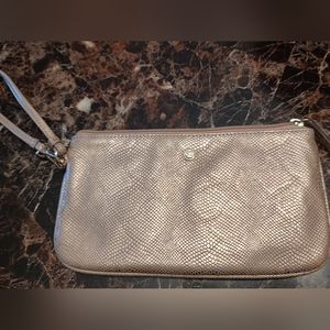 Rose Gold Snakeskin Clutch Wristlet  Used Once